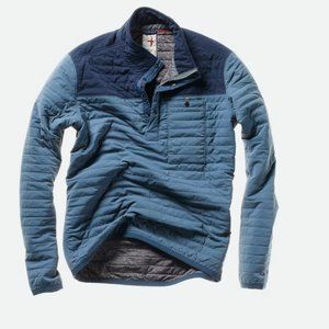 BNWT Relwen Windzip Popover in Gas Blue w/ Bright Navy Split - Large